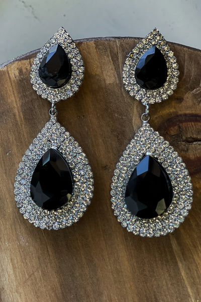 Drop Dead Gorg Earrings: Black - Mohebina laemeh